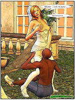 Black gardener wants to fuck that white cartoon woman